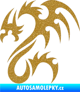 Samolepka Dragon 012 levá Ultra Metalic zlatá