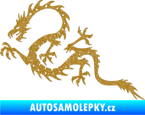 Samolepka Dragon 037 levá Ultra Metalic zlatá