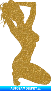 Samolepka Erotická žena 012 pravá Ultra Metalic zlatá