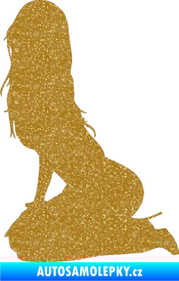 Samolepka Erotická žena 013 levá Ultra Metalic zlatá