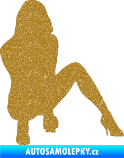 Samolepka Erotická žena 037 pravá Ultra Metalic zlatá