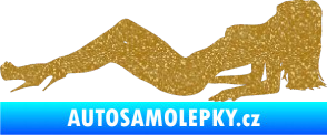 Samolepka Erotická žena 046 levá Ultra Metalic zlatá