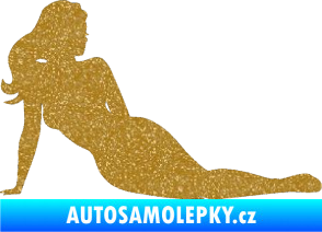 Samolepka Erotická žena 051 pravá Ultra Metalic zlatá