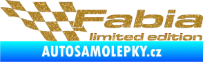 Samolepka Fabia limited edition levá Ultra Metalic zlatá
