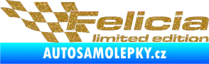 Samolepka Felicia limited edition levá Ultra Metalic zlatá