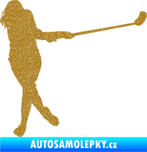 Samolepka Florbal 006 pravá  Ultra Metalic zlatá