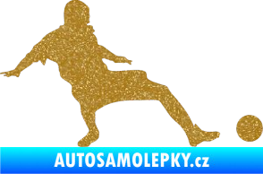 Samolepka Fotbalista 005 pravá Ultra Metalic zlatá