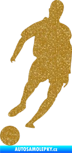 Samolepka Fotbalista 007 levá Ultra Metalic zlatá