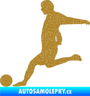 Samolepka Fotbalista 014 levá Ultra Metalic zlatá