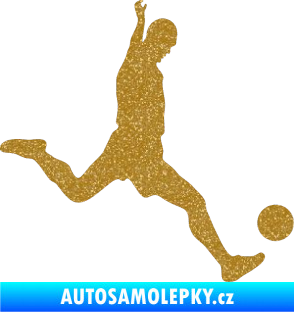 Samolepka Fotbalista 023 pravá Ultra Metalic zlatá