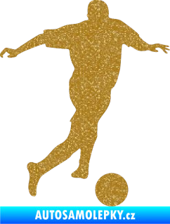 Samolepka Fotbalista 030 pravá Ultra Metalic zlatá