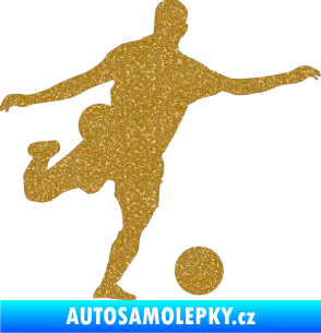 Samolepka Fotbalista 032 pravá Ultra Metalic zlatá