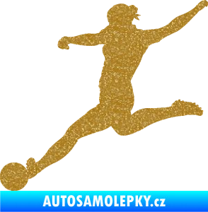 Samolepka Fotbalistka 002 levá Ultra Metalic zlatá