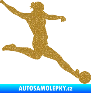 Samolepka Fotbalistka 002 pravá Ultra Metalic zlatá