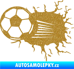 Samolepka Fotbalový míč 005 levá Ultra Metalic zlatá