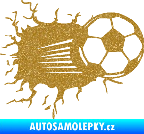 Samolepka Fotbalový míč 005 pravá Ultra Metalic zlatá
