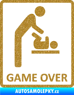 Samolepka Game over varianta baby Ultra Metalic zlatá