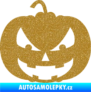 Samolepka Halloween 016 levá dýně Ultra Metalic zlatá