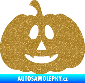 Samolepka Halloween 017 levá dýně Ultra Metalic zlatá