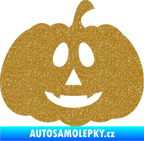 Samolepka Halloween 017 pravá dýně Ultra Metalic zlatá