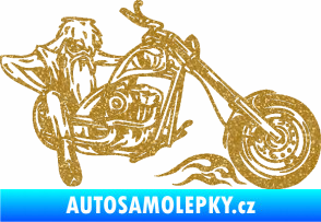Samolepka Harley 001 pravá Ultra Metalic zlatá