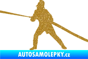 Samolepka Hasič 009 levá Ultra Metalic zlatá
