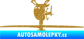Samolepka Helikoptéra model 001 levá Ultra Metalic zlatá