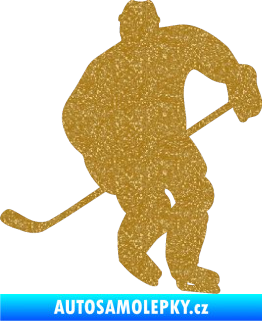 Samolepka Hokejista 007 levá Ultra Metalic zlatá