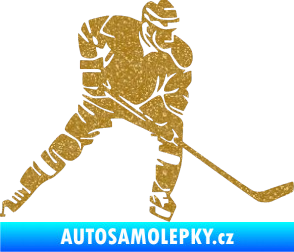 Samolepka Hokejista 026 pravá Ultra Metalic zlatá