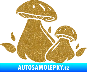 Samolepka Houby 002 levá Ultra Metalic zlatá