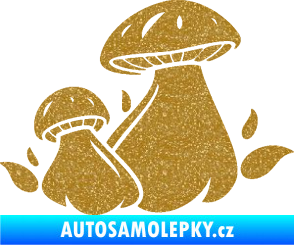 Samolepka Houby 002 pravá Ultra Metalic zlatá
