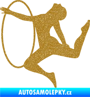 Samolepka Hula Hop 002 levá gymnastka s obručí Ultra Metalic zlatá