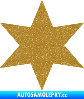 Samolepka Hvězda 002 Ultra Metalic zlatá