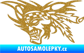Samolepka Indián 001 levá Ultra Metalic zlatá