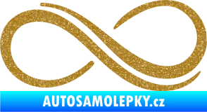 Samolepka Infinity 001 pravá symbol nekonečno Ultra Metalic zlatá