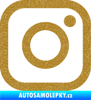 Samolepka Instagram logo Ultra Metalic zlatá