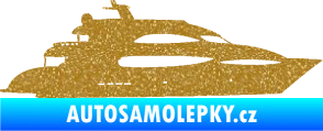 Samolepka Jachta 002 pravá Ultra Metalic zlatá