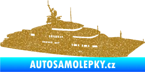 Samolepka Jachta 003 pravá Ultra Metalic zlatá