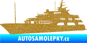 Samolepka Jachta 004 levá Ultra Metalic zlatá