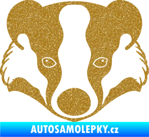 Samolepka Jezevec 001  Ultra Metalic zlatá