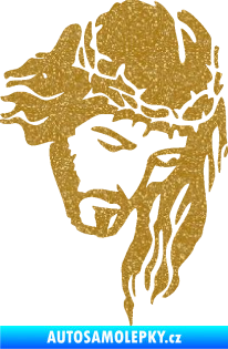 Samolepka Ježíš 003 pravá Ultra Metalic zlatá
