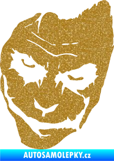 Samolepka Joker 002 levá tvář Ultra Metalic zlatá