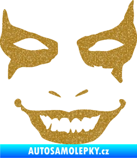 Samolepka Joker 004 tvář pravá Ultra Metalic zlatá