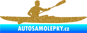 Samolepka Kajakář 003 pravá Ultra Metalic zlatá