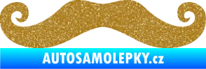 Samolepka Knír 001 movember, moustache styl Ultra Metalic zlatá