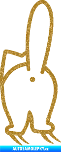Samolepka Kočičí zadek 001 levá Ultra Metalic zlatá