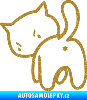 Samolepka Kočičí zadek 003 levá Ultra Metalic zlatá
