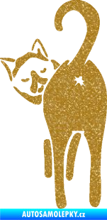 Samolepka Kočičí zadek 004 levá Ultra Metalic zlatá