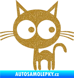 Samolepka Kočička 001 levá Ultra Metalic zlatá