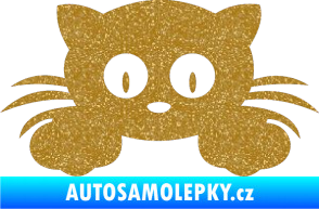 Samolepka Kočka 007 levá Ultra Metalic zlatá